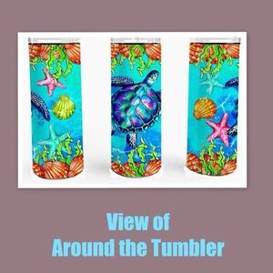 Sea Turtle Shells Stainless Steel Tumbler